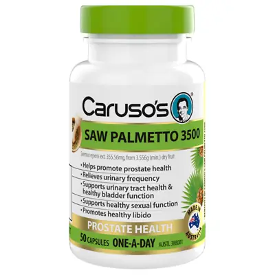 2 X Caruso's Saw Palmetto 50 Tablets (total 100) - Prostate • $59