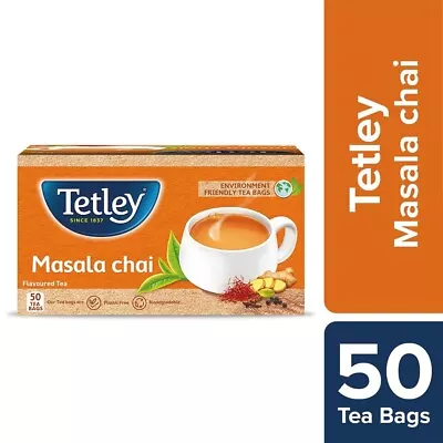 Tetley | Masala Chai With Natural Flavour | Black Tea | 50 Tea Bags 100 Grams • $14.99