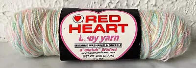Vintage Red Heart Ombre Baby Yarn Wintuk Orlon Acrylic-1 Skein Color Lullaby 930 • $7.95