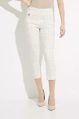 Joseph Ribkoff Abstract Print Cropped Pants For Women • $96