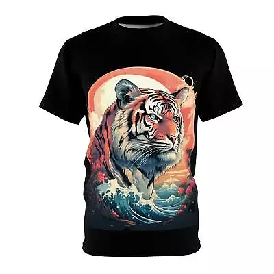 Tiger Portrait Shirt Tiger Roaring Tiger Tee: Bold Wildlife Fashion Statement • $29.42