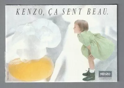 Advertising Cards - Advertising Card - Ca Sent Beau De Kenzo Straight Verse • $2.67