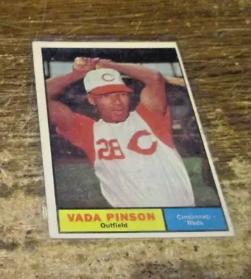 $0.75 • Buy 1961 Topps Vada Pinson #110 Vintage Baseball Card Cincinnati Reds - VG