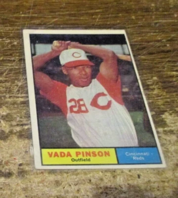 $0.75 • Buy 1961 Topps Vada Pinson #110 Vintage Baseball Card Cincinnati Reds - VG