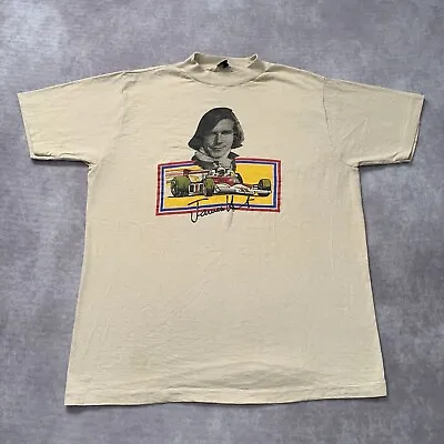 Vintage 80s James Hunt Formula 1 Shirt Size L Single Stitch F1 Marlboro Racing • $189.50