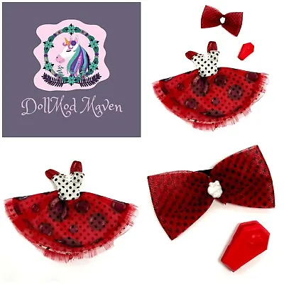 DollMod Maven🦄 Monster High OPERETTA Dot Dead Gorgeous Doll Dress Bow Palette • $19.99