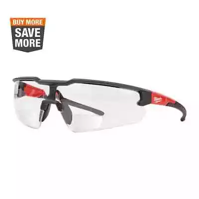 Clear +1.50 Bifocal Safety Glasses Magnified Anti-Scratch Lenses • $14.59