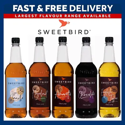 Sweetbird Syrup For Coffee Soda And Cocktails 1 Litre Vegan Shop Our Full Range • £10.95