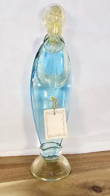 Vintage Rare Murano Art Glass Angel Blue Turquoise & Gold Art Glass Sculpture... • $49