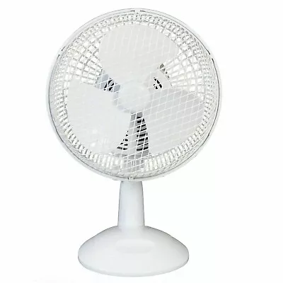 Challenge 7 Inch 2 Speed Oscillating Table Desk Fan - White 4546546 • £12.99