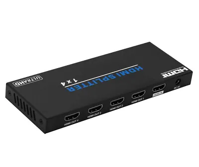 4 Port HDMI Amplified Splitter (Video/Audio)  4Kx2K @60Hz / 4:4:4 / HDCP2.2 • $43.41