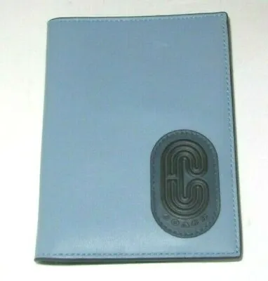 Coach C7008 New Men's Grey Sky Blue Leather Passport Case Retro Travel  NWT $128 • $62.99