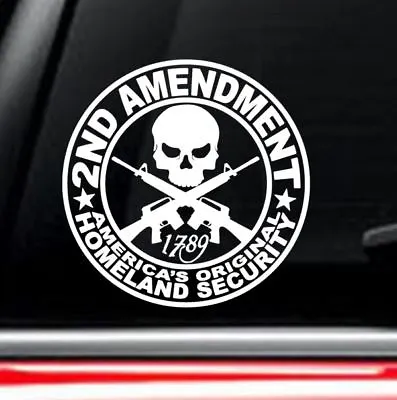 2ND AMENDMENT GUN* Vinyl Decal Sticker Truck Diesel Car Hunting Funny • $10