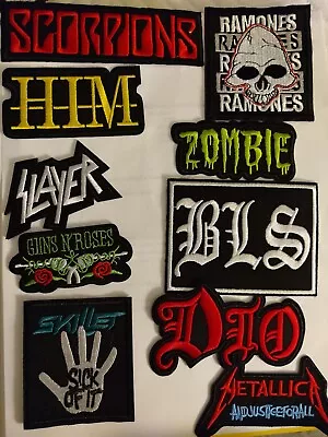 10 Heavy Metal Band Iron On Patches • $12