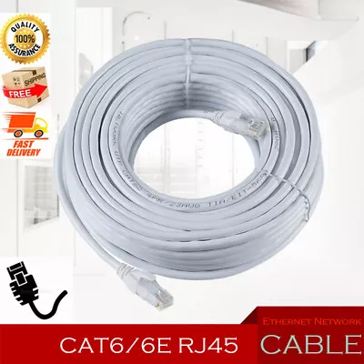 Cat6 Round Ethernet Cable 5~50m LAN Network Internet RJ45 Connector • $9.95