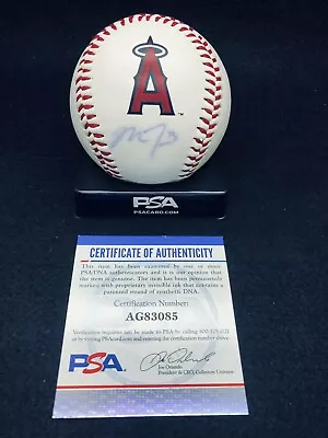 MIKE TROUT Rookie Signature Signed Team Logo Baseball PSA LA Angels Autographed • $399.99