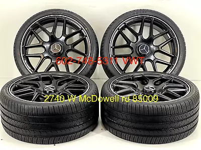 19  WHEELS RIMS TIRES FIT MERCEDES BENZ S550 AMG S63 C63 C E Set 4 BLK M SATIN • $2299