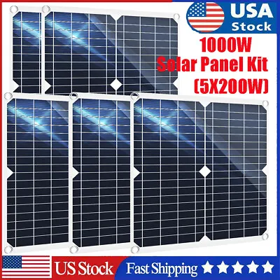 $26.88 • Buy 1000W Solar Panel 12V Trickle Charger Battery Charger Kit Maintainer Boat RV Car