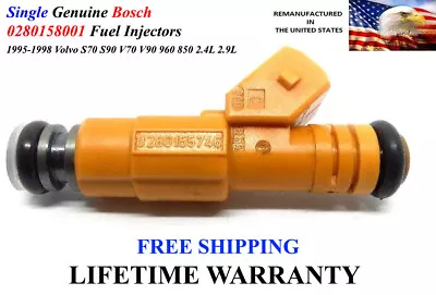 Genuine Bosch SINGLE Fuel Injector For 1995-1998 Volvo S70 S90 V70 V90 960 850  • $26