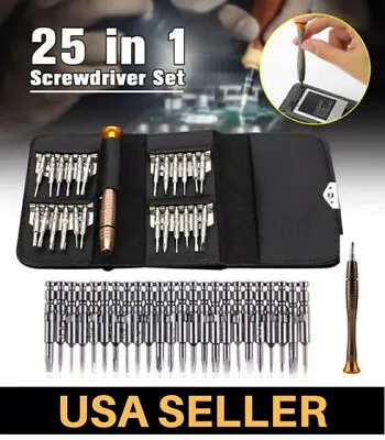 Pocket Sized Tool Kit 25-in-1 Mini Screwdriver Set For Small Gadget Repairs • $12.95