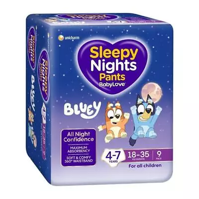 BabyLove SleepyNights Pants 4-7 Years (18-35kg) 9 Pack • $11.49