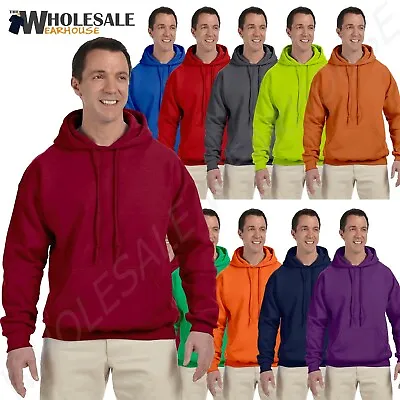 Gildan Mens Pullover Hoodie Heavy 9.3 Oz DryBlend 50/50 S-3XL Hood G125 • $20.69