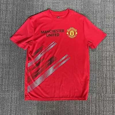 Manchester United Boys Jersey Red Medium Short Sleeve Crew Neck T-Shirt • $2.88