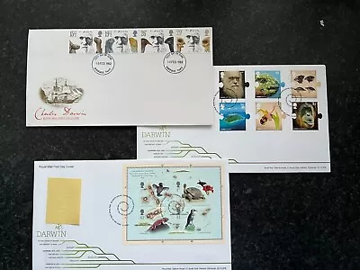 3 First Day Covers Celebrating Charles Darwin • £4