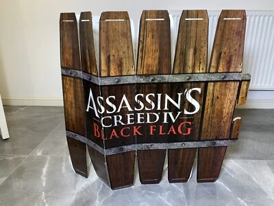 £49.99 • Buy Assassins Creed IV Black Flag Barrel Standee Prop Advertisement Gaming Cave RARE
