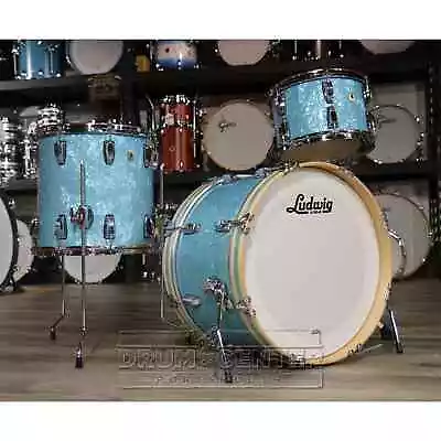 Ludwig Classic Maple 3pc  Hepkat  Drum Set Glacier Blue • $2637.81