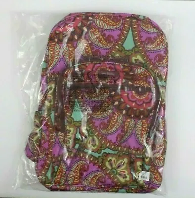Vera Bradley Lighten Up Campus Backpack Resort Medallion School Bookbag Bag NEW • $65.99