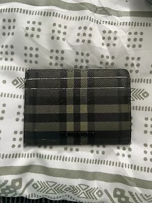 Burberry Military Green Check Card Case Authentic • $48