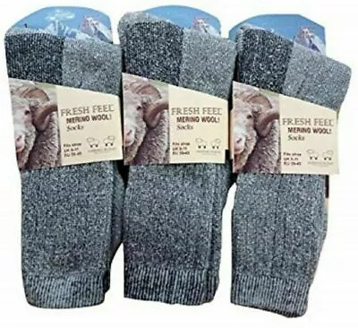 Multi-Packs Men's Merino Wool Socks Walking Hiking Work Boot Thermal Socks 6-11 • £7.99