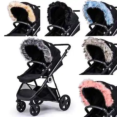 Pram Fur Hood Trim Attachment For Pushchair Compatible With Baby Weavers • £17.99