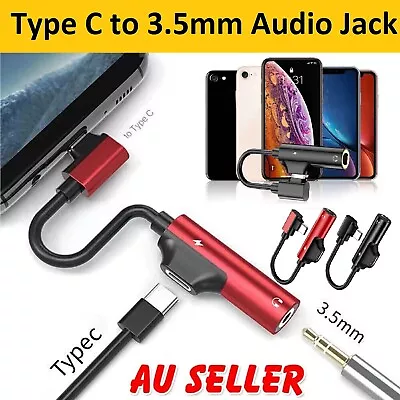 USB To 3.5mm Jack Audio Adapter Charger 2 In 1 Headphone AUX USB C Cable Adapter • $8.49