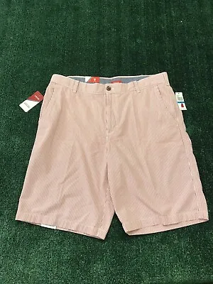 Izod Mens Shorts Sandy Bay Seersucker Flat Front Cotton Size 36 New With Tags • $19.95