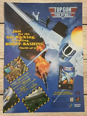 Top Gear Fire At Will Playstation 1 PS1 1996 Vintage Promo Ad Art Print Poster  • $13.95