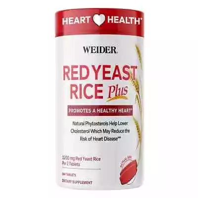 Weider Red Yeast Rice Plus With Phytosterols 240 Tablets -Help Lower Cholesterol • $19.75