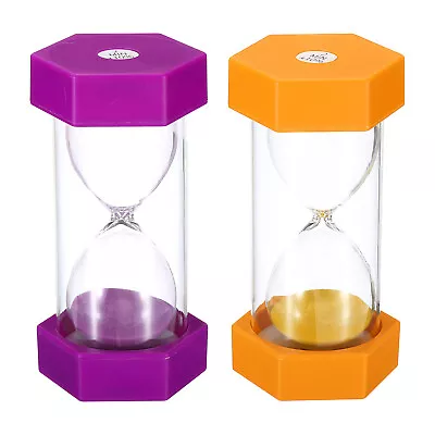 2 Min Sand Timer 1 Set(2pcs)Small Sandy Clock Sand Glass Purple Orange • $29