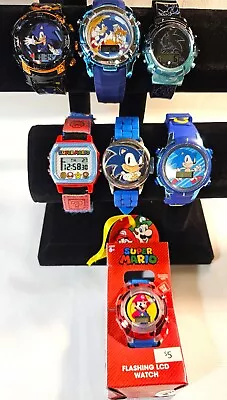 (8) Lot Of 7 Kids Sonic And Super Mario Watches! Untested • $8