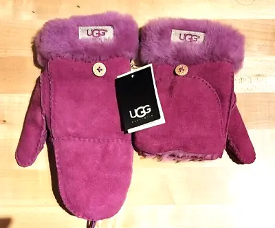 UGG Shearling Fuchsia Flip Mittens Pop Top Size L-XL NWT • $85