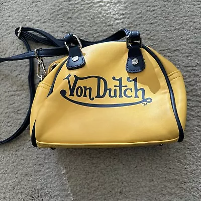 Von Dutch Bag In Great Condition Yellow & Navy Blue • $50