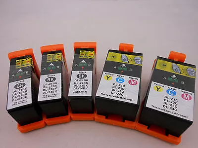 $14.50 • Buy 5pK Series 21 22 23 24 Black CLR Ink Cartridge For Dell V715W V515W V313W P713W