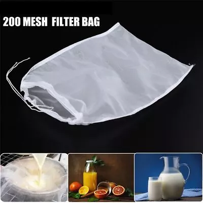 Strainer Food Special Cheese Cloth Nut Milk Bag Nylon Fine Mesh Coffee Filter • £2.57