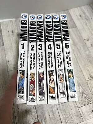 Bakuman Manga Lot Of 6 Paperback English Shonen Jump Vol 1 -6 • $35