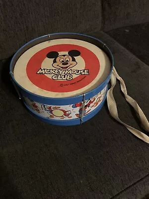 Vintage Noble Cooley Walt Disney Mickey Mouse Club Metal Drum • $35