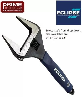 Eclipse Soft-Grip Adjustable Wrench/Spanner Extra Wide Jaw Choose 6 8 10 12  • £14.45