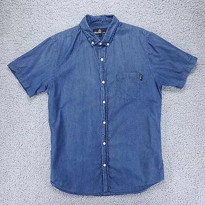 Molokai Surf Co Short Sleeve Button Down Shirt Mens L Blue Polka Dot • $6.65