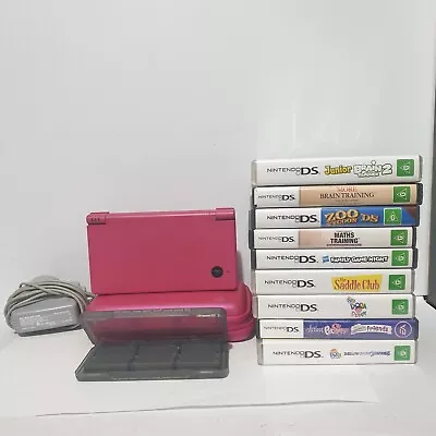 Nintendo DSi Pink Console - Excellent Condition Plus 9 Games With Manuals  • $195