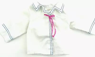 Doll Clothes White Sailor Top Pink Bow Long Sleeve  • $12.99